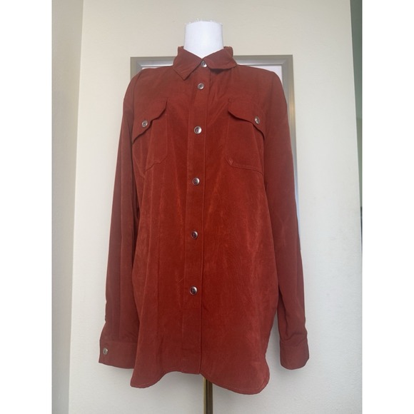 St Germain Paris Tops - Vintage St. Germain Paris Western Top Long Sleeve Blouse | Orange | ~ Size Large